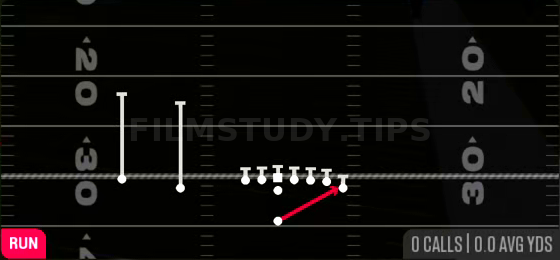 HB Mid Zone — Run play diagram