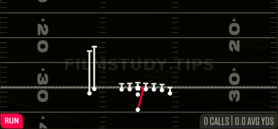HB Dive — Run play diagram