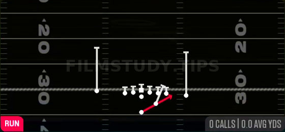 HB Off Tackle — Run play diagram