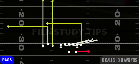 HB Slip Screen — Pass play diagram