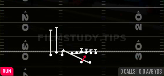 QB Wrap — Run play diagram