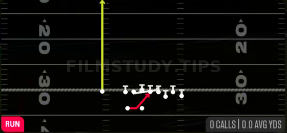 HB Base — Run play diagram