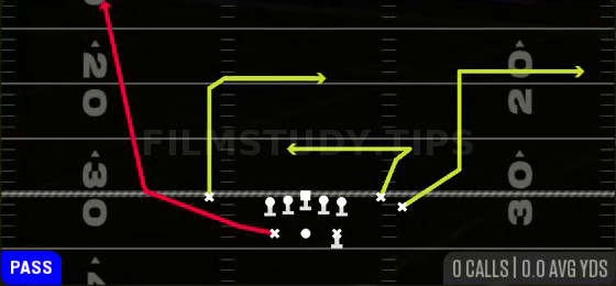 HB Rail — Pass play diagram