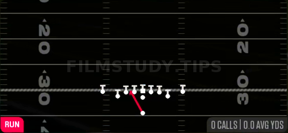HB Zone WK — Run play diagram