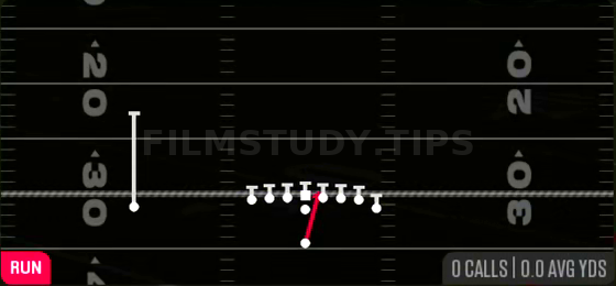 HB Dive — Run play diagram