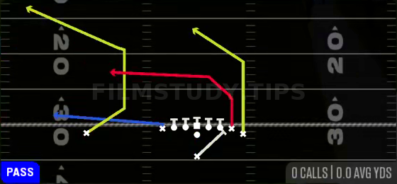 PA Roll LT — Pass play diagram