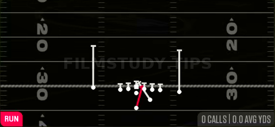 HB Dive — Run play diagram