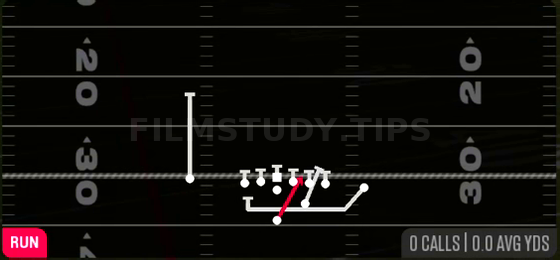 HB Slash FK End Arnd — Run play diagram