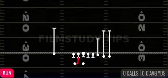 HB Draw — Run play diagram