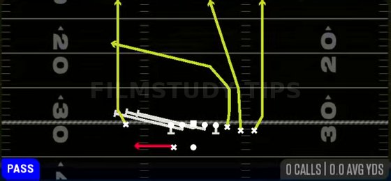 HB Slip Screen — Pass play diagram