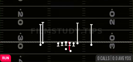 HB Draw — Run play diagram