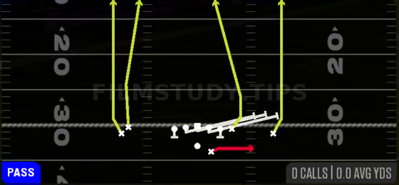 HB Slip Screen — Pass play diagram
