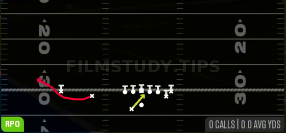 RPO Zone Read Bubble — RPO play diagram
