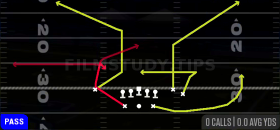 HB Choice — Pass play diagram