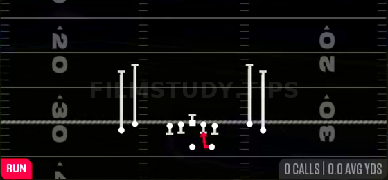 HB Draw — Run play diagram