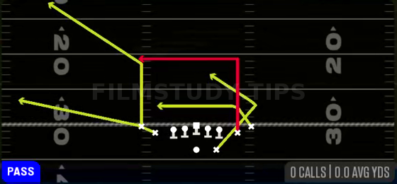 Drive Trail — Pass play diagram