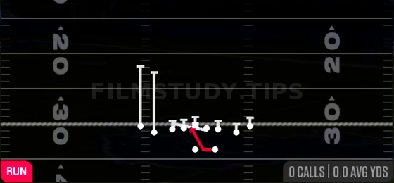 HB Quick Base — Run play diagram
