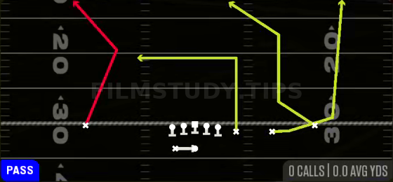 PA Switch Dig — Pass play diagram