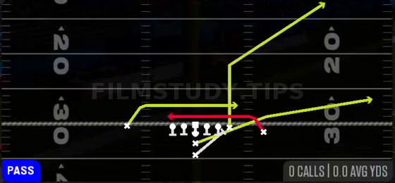 PA Spider Mesh — Pass play diagram