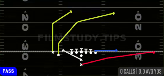 PA Sprint HB Flat — Pass play diagram