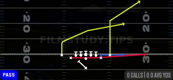 PA Boot Slide — Pass play diagram