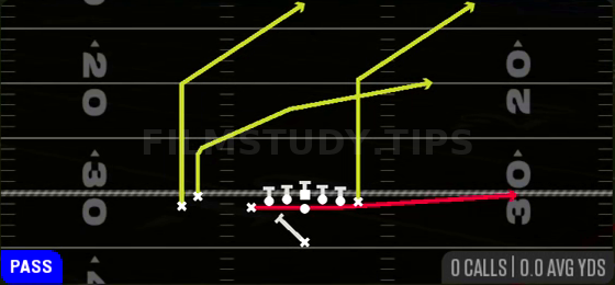 PA Boot Slide — Pass play diagram