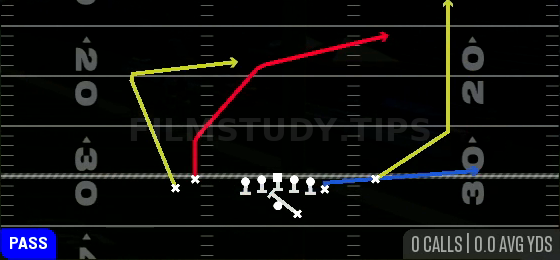 PA Slot Cross — Pass play diagram