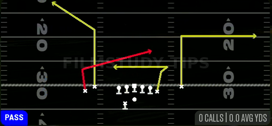 WR Under — Pass play diagram