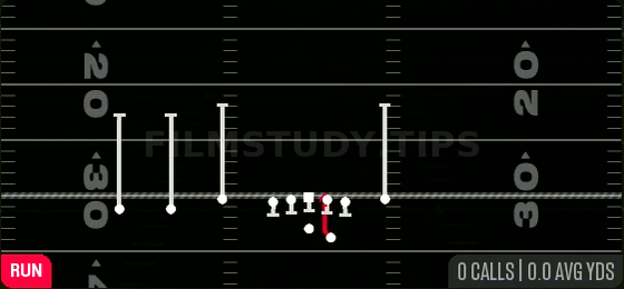 HB Draw — Run play diagram
