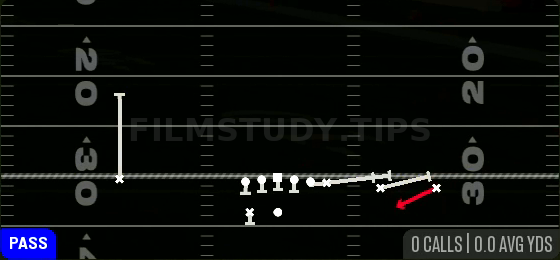 WR Screen — Pass play diagram