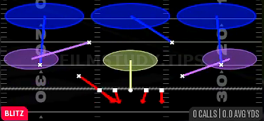 DB Blitz Tex 3 — Blitz play diagram