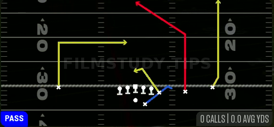 Slot 2 Buc — Pass play diagram