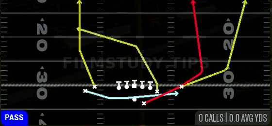 Fake Jet HB Seam — Pass play diagram