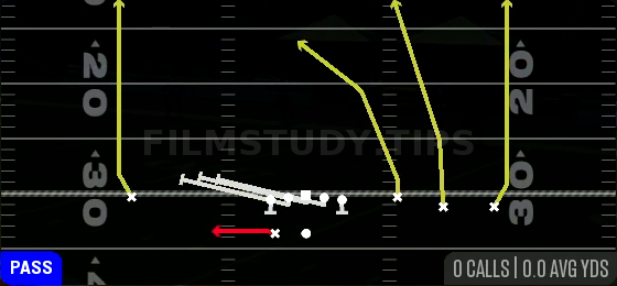 HB Slip Screen — Pass play diagram
