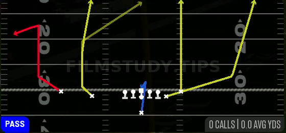 Switch X Comeback — Pass play diagram