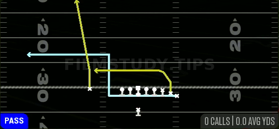 MTN Cheat WR Out — Pass play diagram