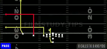 PA Slot Out — Pass play diagram