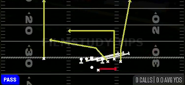 HB Slip Screen — Pass play diagram