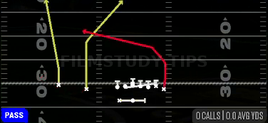 PA Inverted Veer — Pass play diagram