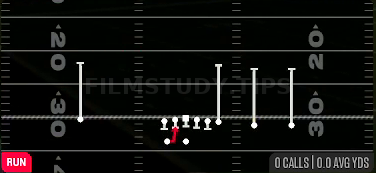 HB Draw — Run play diagram