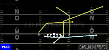 MTN PA Boot Fork — Pass play diagram
