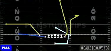MTN Shuffle H-Shake — Pass play diagram