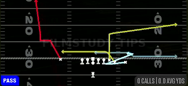MTN Out N Up — Pass play diagram