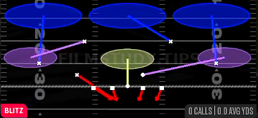 DB Blitz Tex 3 — Blitz play diagram