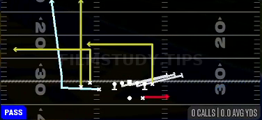 MTN HB Slip Screen — Pass play diagram