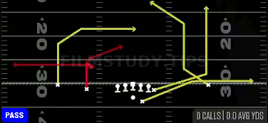 Slot Option — Pass play diagram