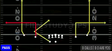 Slot Outs — Pass play diagram
