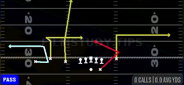 MTN Out H-Angle — Pass play diagram