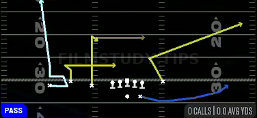 MTN Out N Up — Pass play diagram
