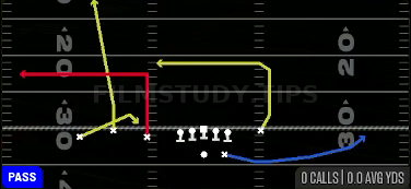 Slot Out — Pass play diagram